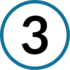number 3 blue outline number 3 blue outline